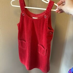 2T red  corduroy dress